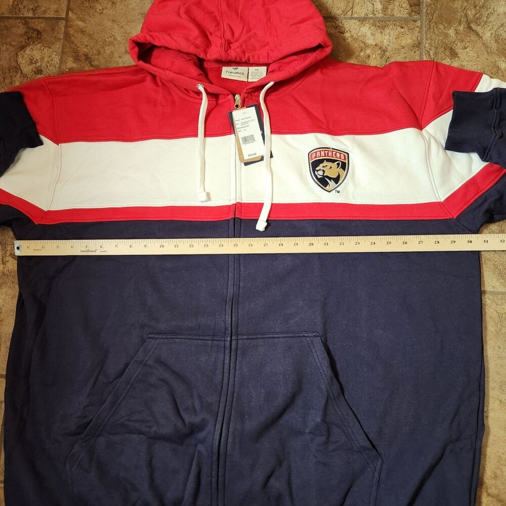 Florida Panthers NHL Full‑Zip Hoodie Men’s 4XL Fanatics NWT - Picture 6 of 11